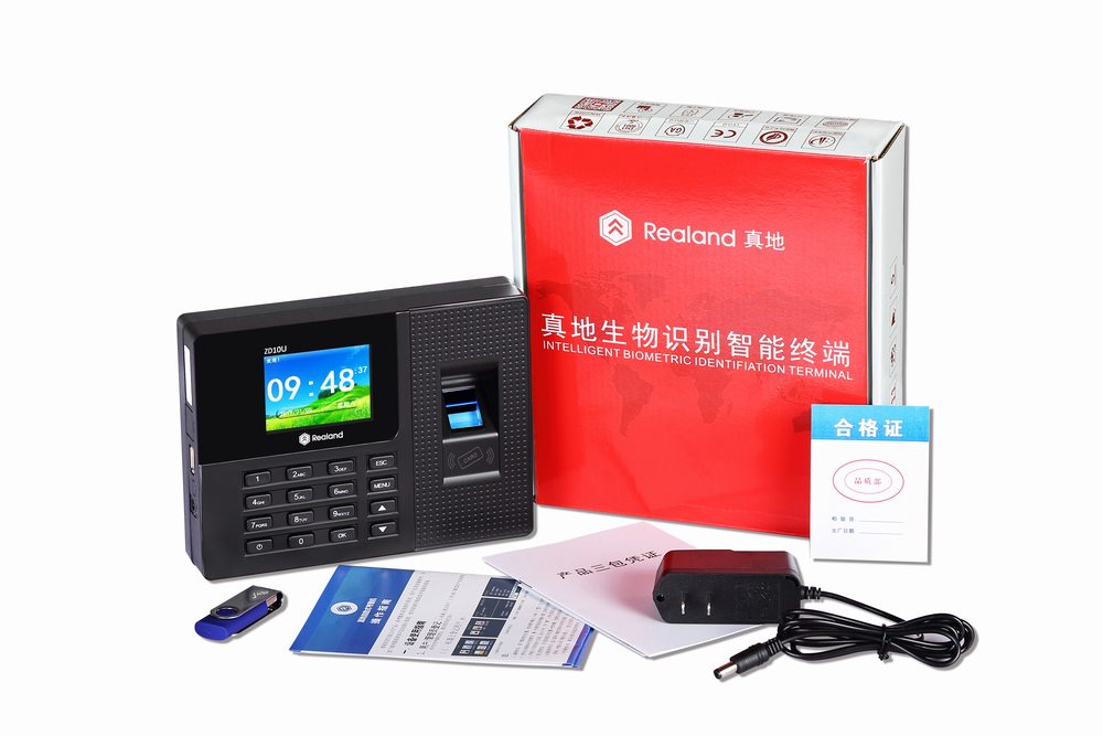 广州真地免软件指纹考勤机ZD10U的包装物料