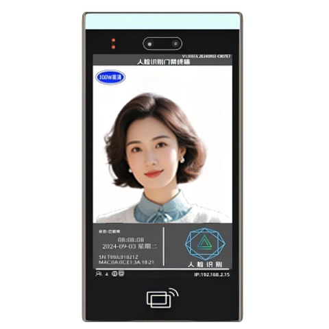 真地ZF608动态人脸&刷卡门禁机5万人脸8寸触屏抗高低温门禁一体机